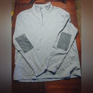 Michael Kors Sweater Adult XL/TG Gray Fleece Pull Over 1/4 Zip